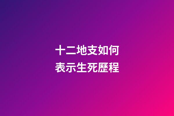 十二地支如何表示生死歷程