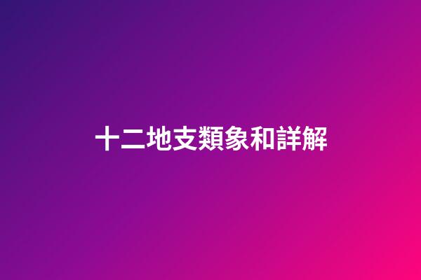 十二地支類象和詳解