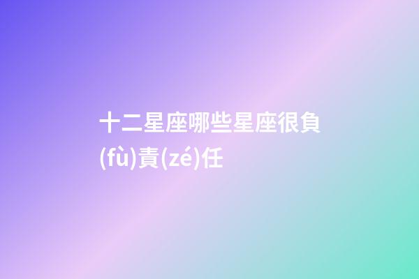 十二星座哪些星座很負(fù)責(zé)任-第1張-星座運(yùn)勢-玄機(jī)派