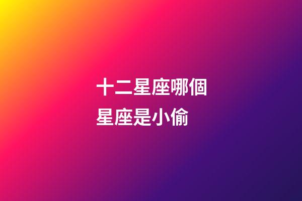 十二星座哪個星座是小偷-第1張-星座運勢-玄機派
