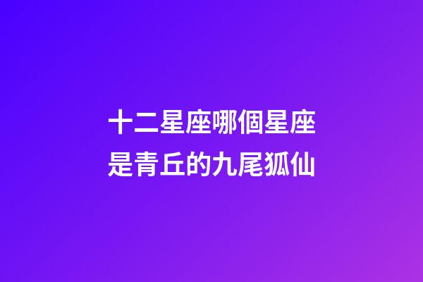 十二星座哪個星座是青丘的九尾狐仙-第1張-星座運勢-玄機派