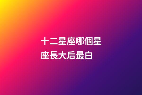 十二星座哪個星座長大后最白-第1張-星座運勢-玄機(jī)派