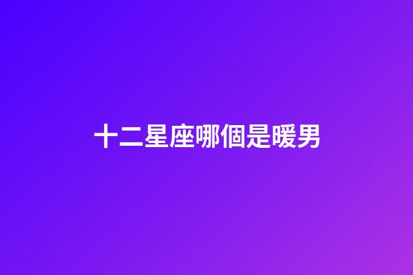 十二星座哪個是暖男-第1張-星座運勢-玄機派