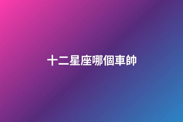 十二星座哪個車帥-第1張-星座運勢-玄機派