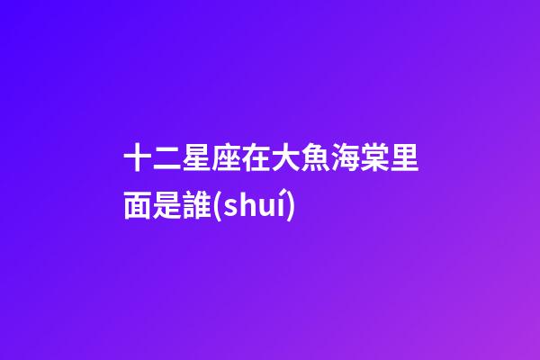 十二星座在大魚海棠里面是誰(shuí)