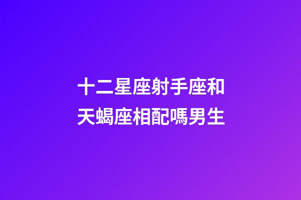 十二星座射手座和天蝎座相配嗎男生-第1張-星座運勢-玄機派