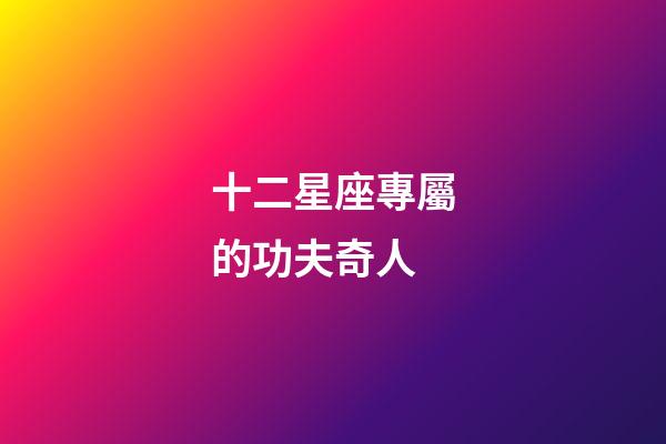 十二星座專屬的功夫奇人