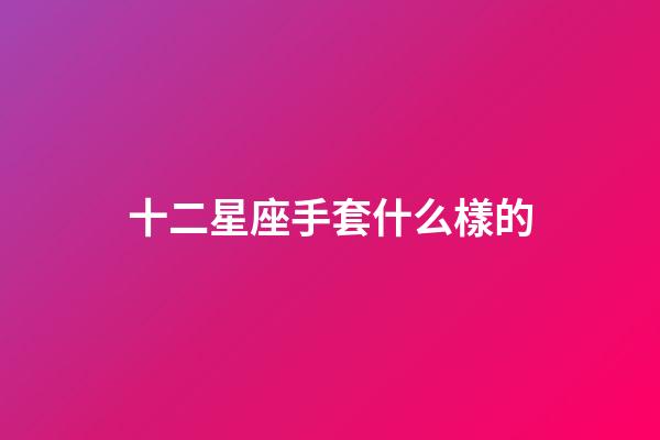 十二星座手套什么樣的