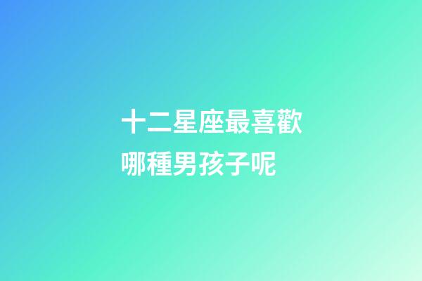 十二星座最喜歡哪種男孩子呢-第1張-星座運(yùn)勢-玄機(jī)派
