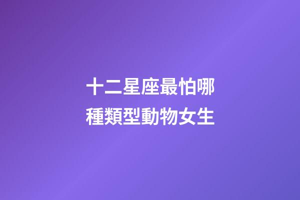 十二星座最怕哪種類型動物女生-第1張-星座運勢-玄機派