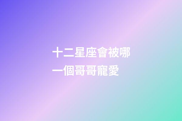 十二星座會被哪一個哥哥寵愛-第1張-星座運勢-玄機派