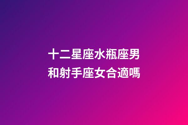 十二星座水瓶座男和射手座女合適嗎-第1張-星座運勢-玄機派