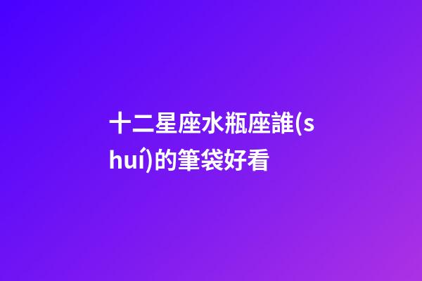 十二星座水瓶座誰(shuí)的筆袋好看-第1張-星座運(yùn)勢(shì)-玄機(jī)派
