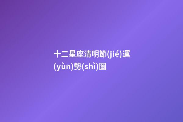 十二星座清明節(jié)運(yùn)勢(shì)圖