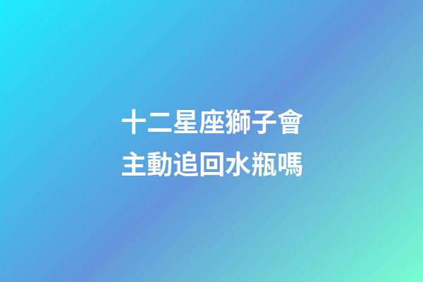 十二星座獅子會主動追回水瓶嗎-第1張-星座運勢-玄機派