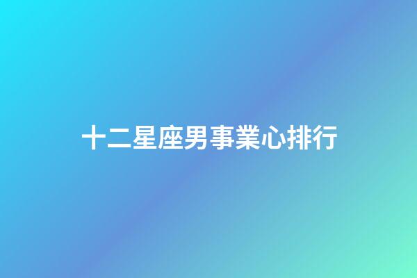 十二星座男事業心排行-第1張-星座運勢-玄機派