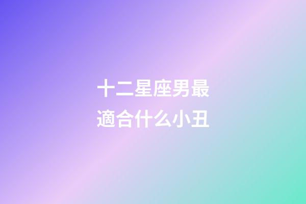 十二星座男最適合什么小丑-第1張-星座運勢-玄機派