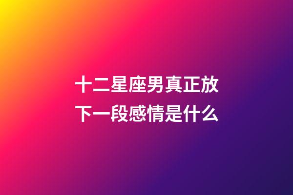 十二星座男真正放下一段感情是什么-第1張-星座運勢-玄機派