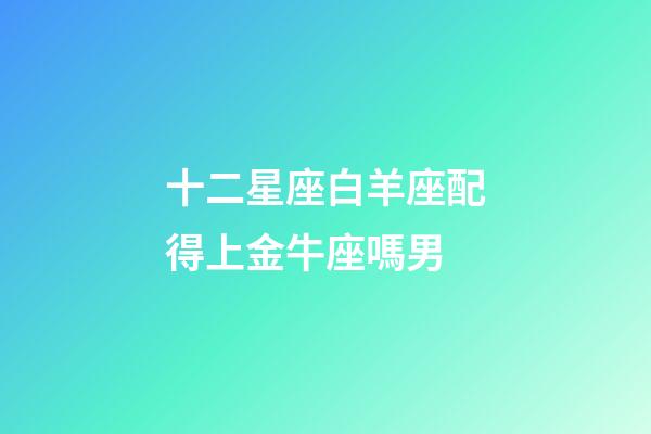 十二星座白羊座配得上金牛座嗎男-第1張-星座運勢-玄機派