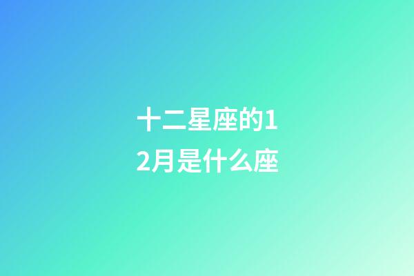 十二星座的12月是什么座-第1張-星座運(yùn)勢(shì)-玄機(jī)派
