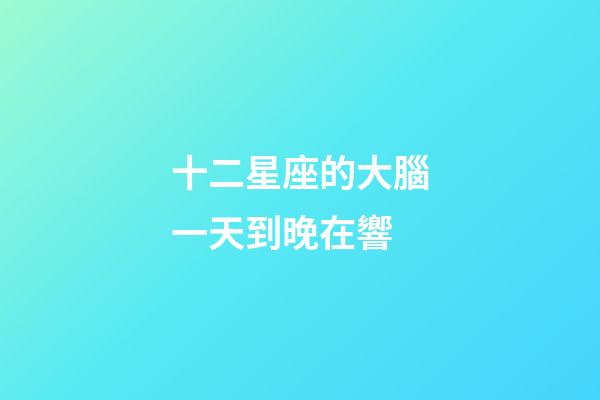 十二星座的大腦一天到晚在響-第1張-星座運勢-玄機派