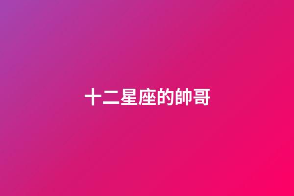 十二星座的帥哥-第1張-星座運勢-玄機派