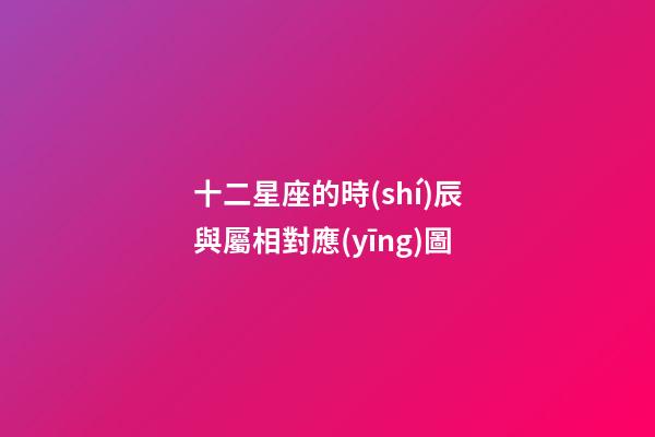 十二星座的時(shí)辰與屬相對應(yīng)圖-第1張-星座運(yùn)勢-玄機(jī)派