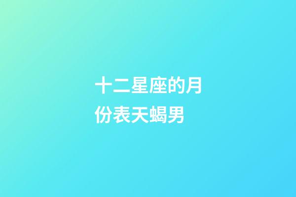 十二星座的月份表天蝎男-第1張-星座運勢-玄機派