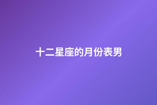 十二星座的月份表男-第1張-星座運(yùn)勢(shì)-玄機(jī)派