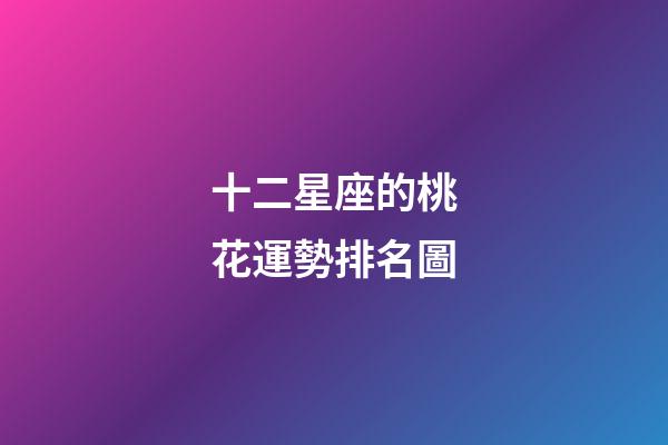 十二星座的桃花運勢排名圖-第1張-星座運勢-玄機派