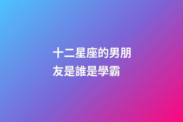十二星座的男朋友是誰是學霸-第1張-星座運勢-玄機派