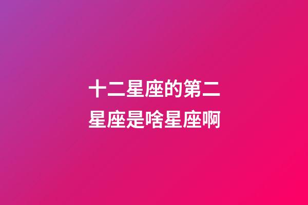 十二星座的第二星座是啥星座啊-第1張-星座運勢-玄機派