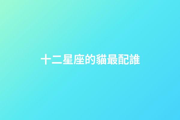 十二星座的貓最配誰-第1張-星座運勢-玄機派