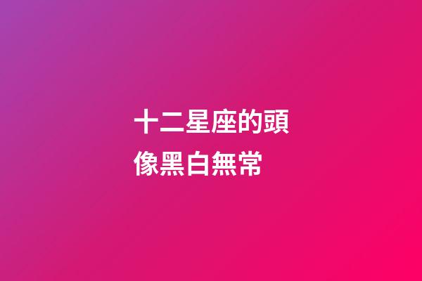 十二星座的頭像黑白無常