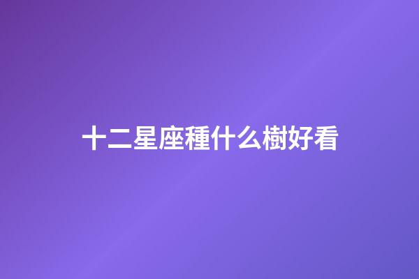 十二星座種什么樹好看-第1張-星座運勢-玄機派