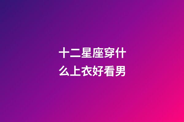 十二星座穿什么上衣好看男