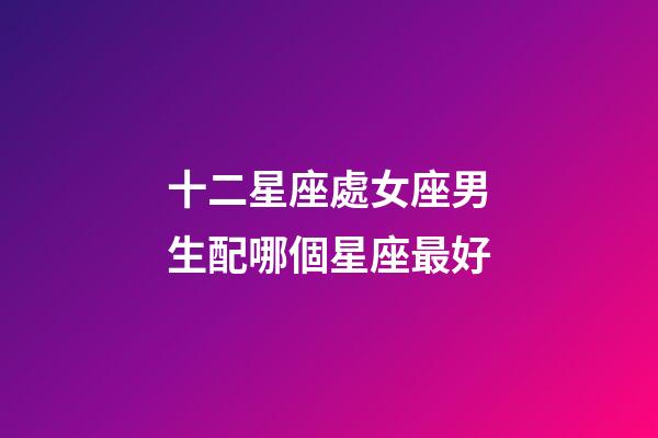 十二星座處女座男生配哪個星座最好-第1張-星座運勢-玄機派