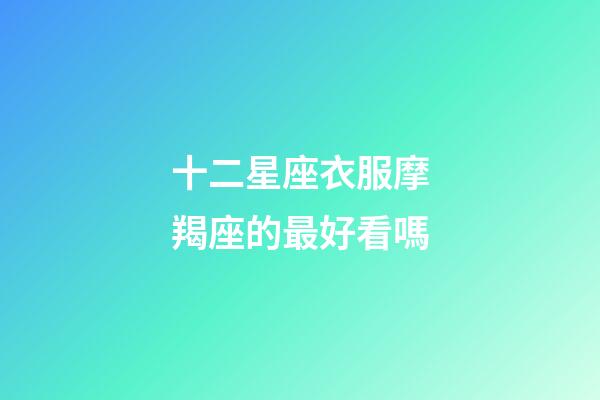 十二星座衣服摩羯座的最好看嗎-第1張-星座運勢-玄機派