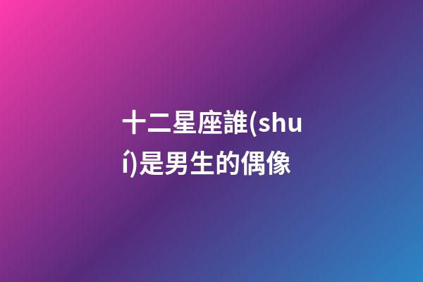 十二星座誰(shuí)是男生的偶像