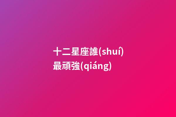 十二星座誰(shuí)最頑強(qiáng)-第1張-星座運(yùn)勢(shì)-玄機(jī)派