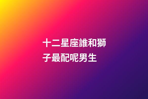 十二星座誰和獅子最配呢男生-第1張-星座運勢-玄機派