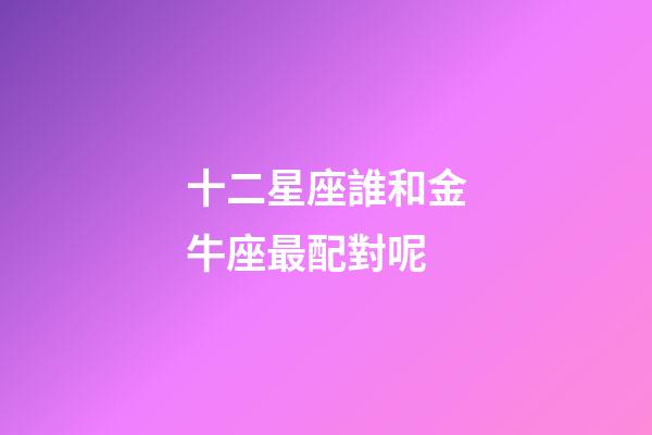 十二星座誰和金牛座最配對呢-第1張-星座運勢-玄機派