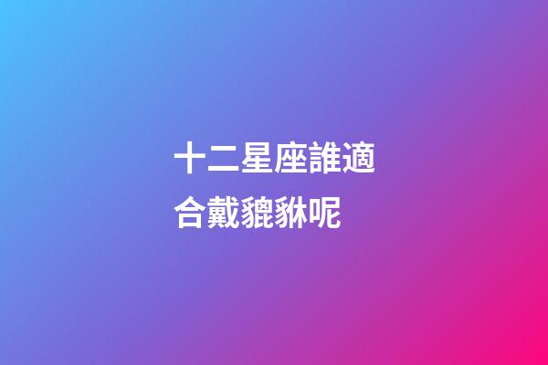 十二星座誰適合戴貔貅呢