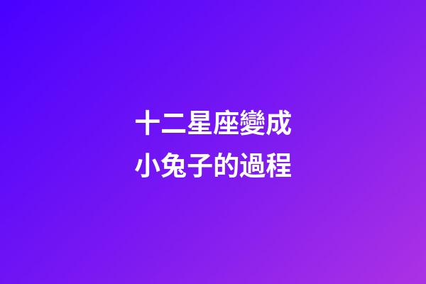 十二星座變成小兔子的過程-第1張-星座運勢-玄機派