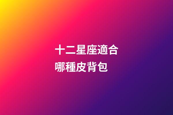 十二星座適合哪種皮背包-第1張-星座運勢-玄機派
