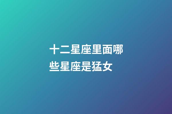 十二星座里面哪些星座是猛女-第1張-星座運(yùn)勢(shì)-玄機(jī)派