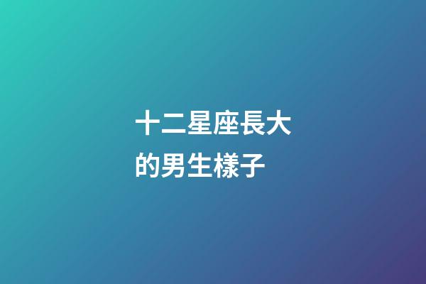 十二星座長大的男生樣子-第1張-星座運勢-玄機派