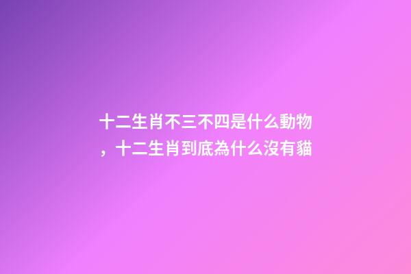 十二生肖不三不四是什么動物，十二生肖到底為什么沒有貓-第1張-觀點-玄機派