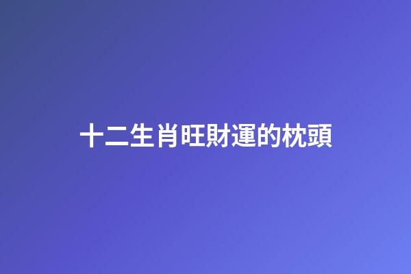 十二生肖旺財運的枕頭