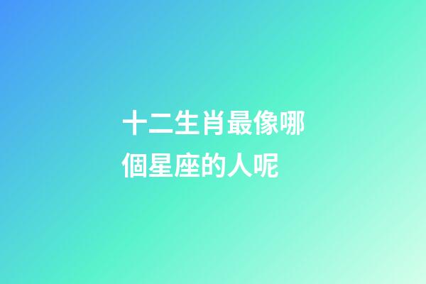 十二生肖最像哪個星座的人呢-第1張-星座運勢-玄機派